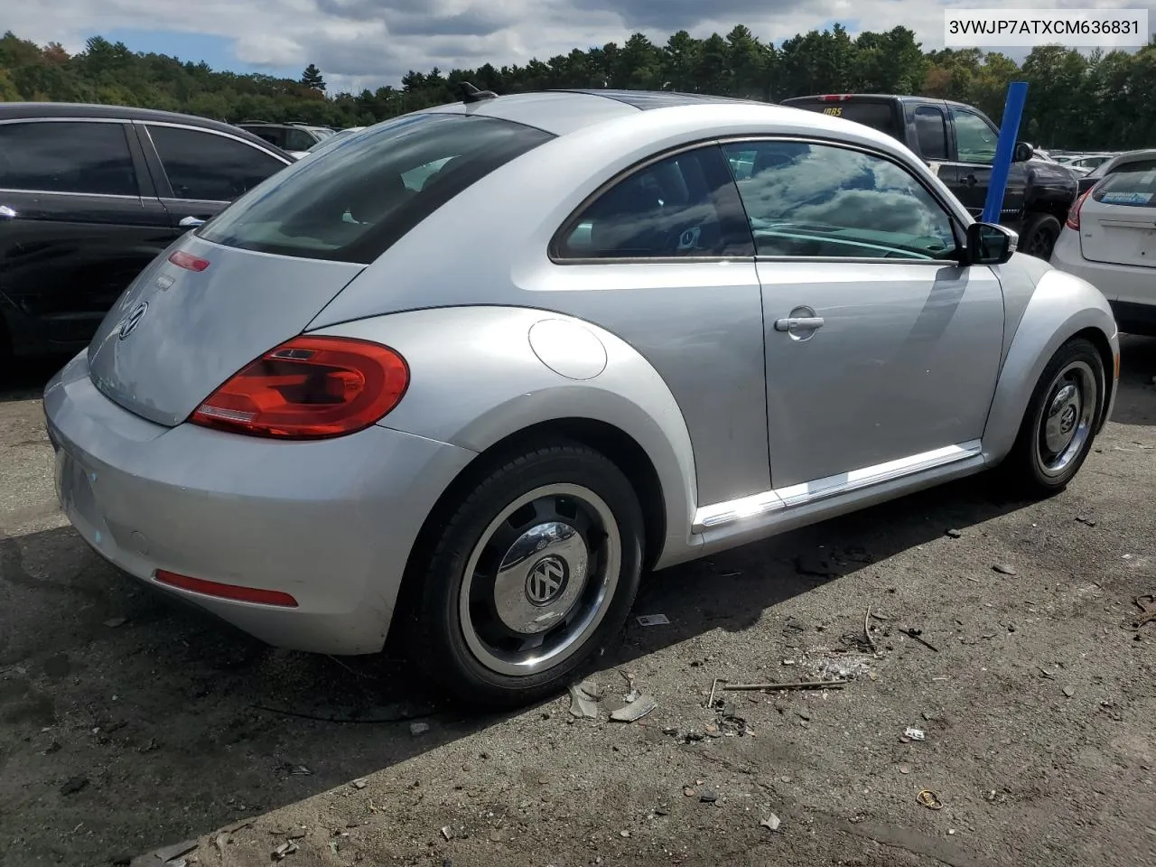 2012 Volkswagen Beetle VIN: 3VWJP7ATXCM636831 Lot: 73838054