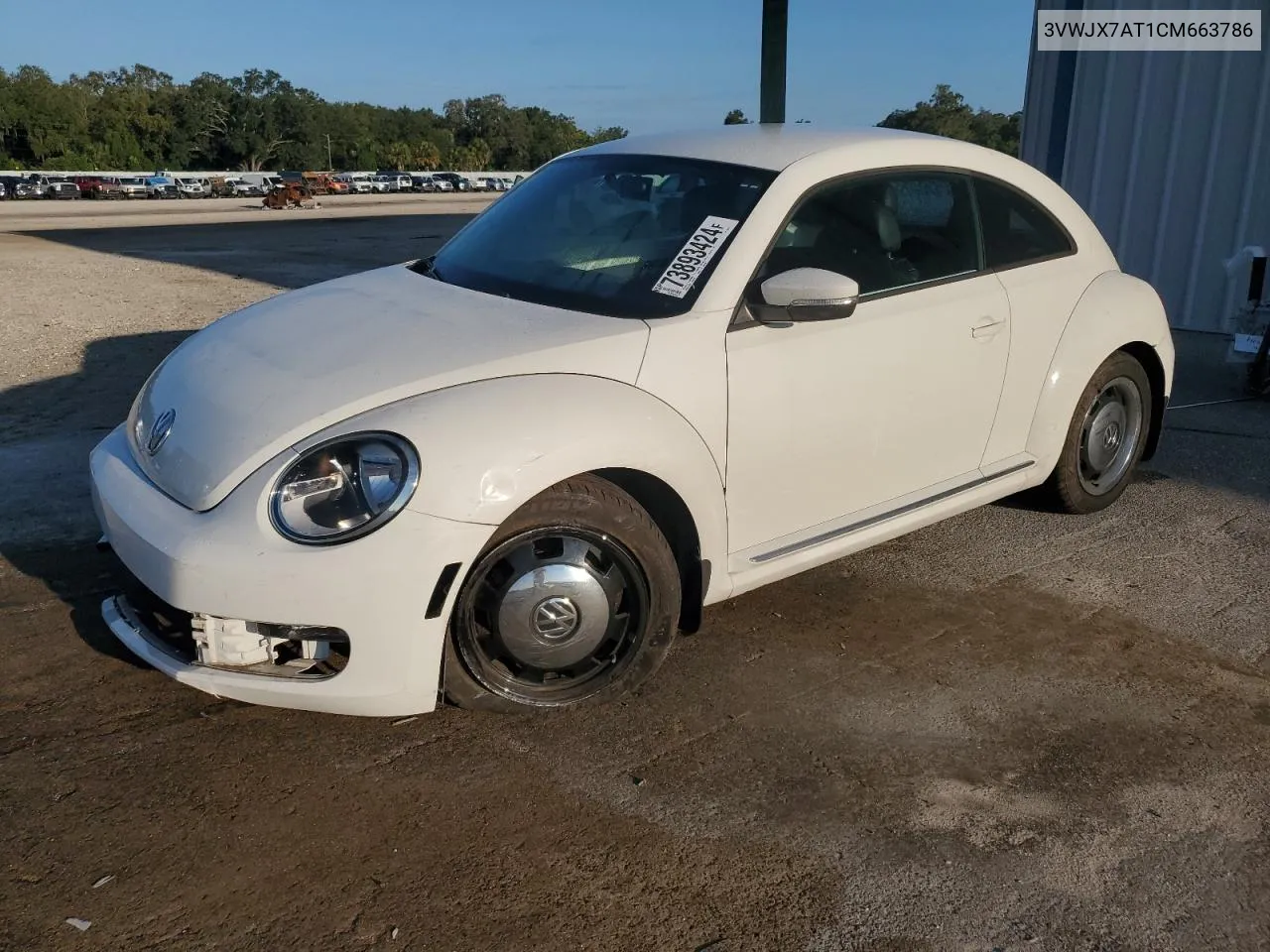 2012 Volkswagen Beetle VIN: 3VWJX7AT1CM663786 Lot: 73893424