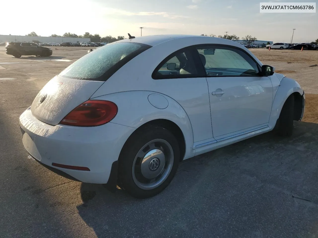 2012 Volkswagen Beetle VIN: 3VWJX7AT1CM663786 Lot: 73893424