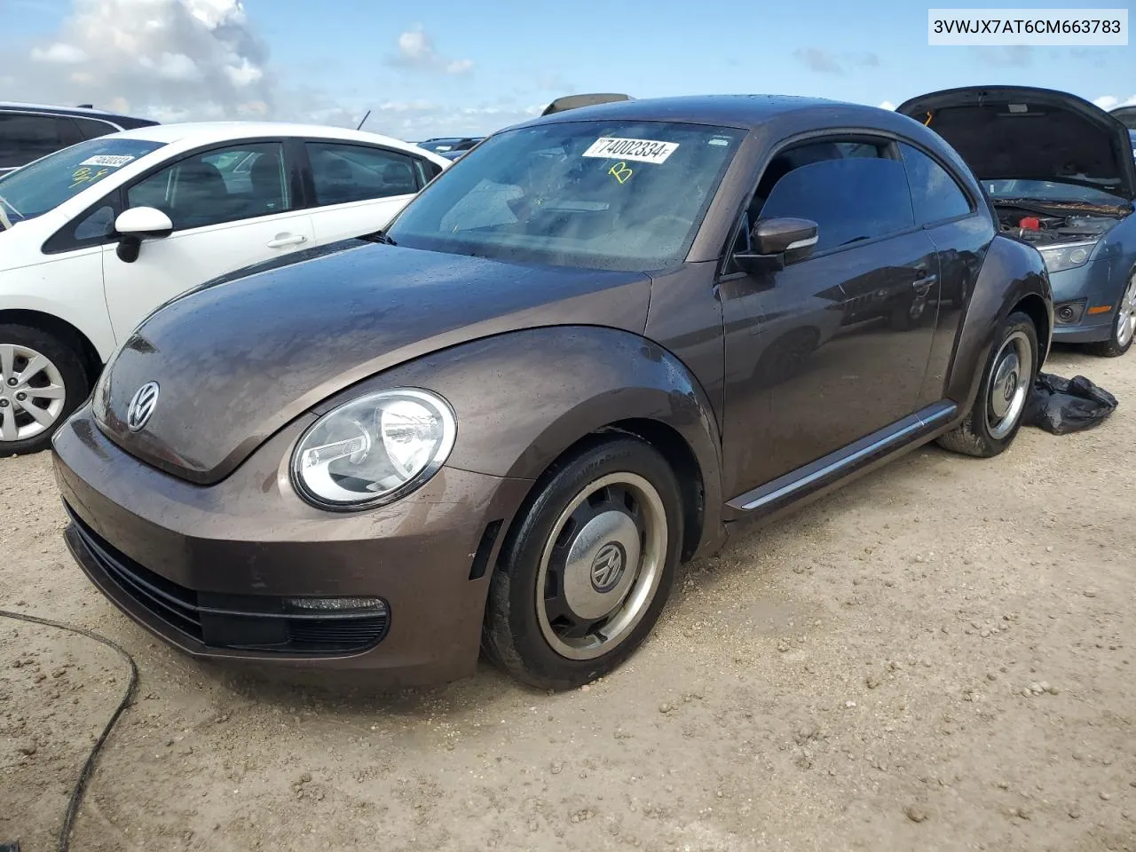 2012 Volkswagen Beetle VIN: 3VWJX7AT6CM663783 Lot: 74002334