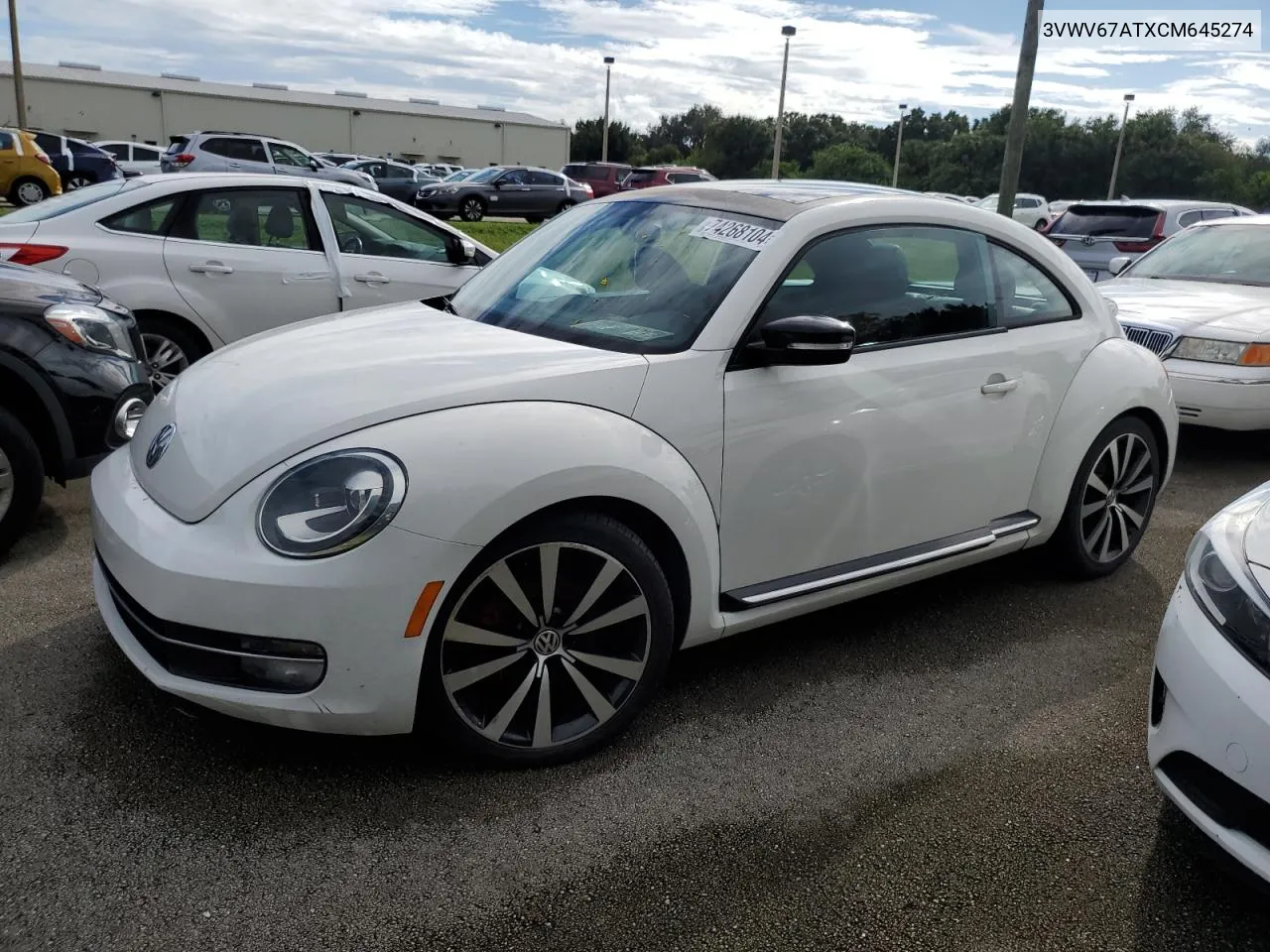 2012 Volkswagen Beetle Turbo VIN: 3VWV67ATXCM645274 Lot: 74268104