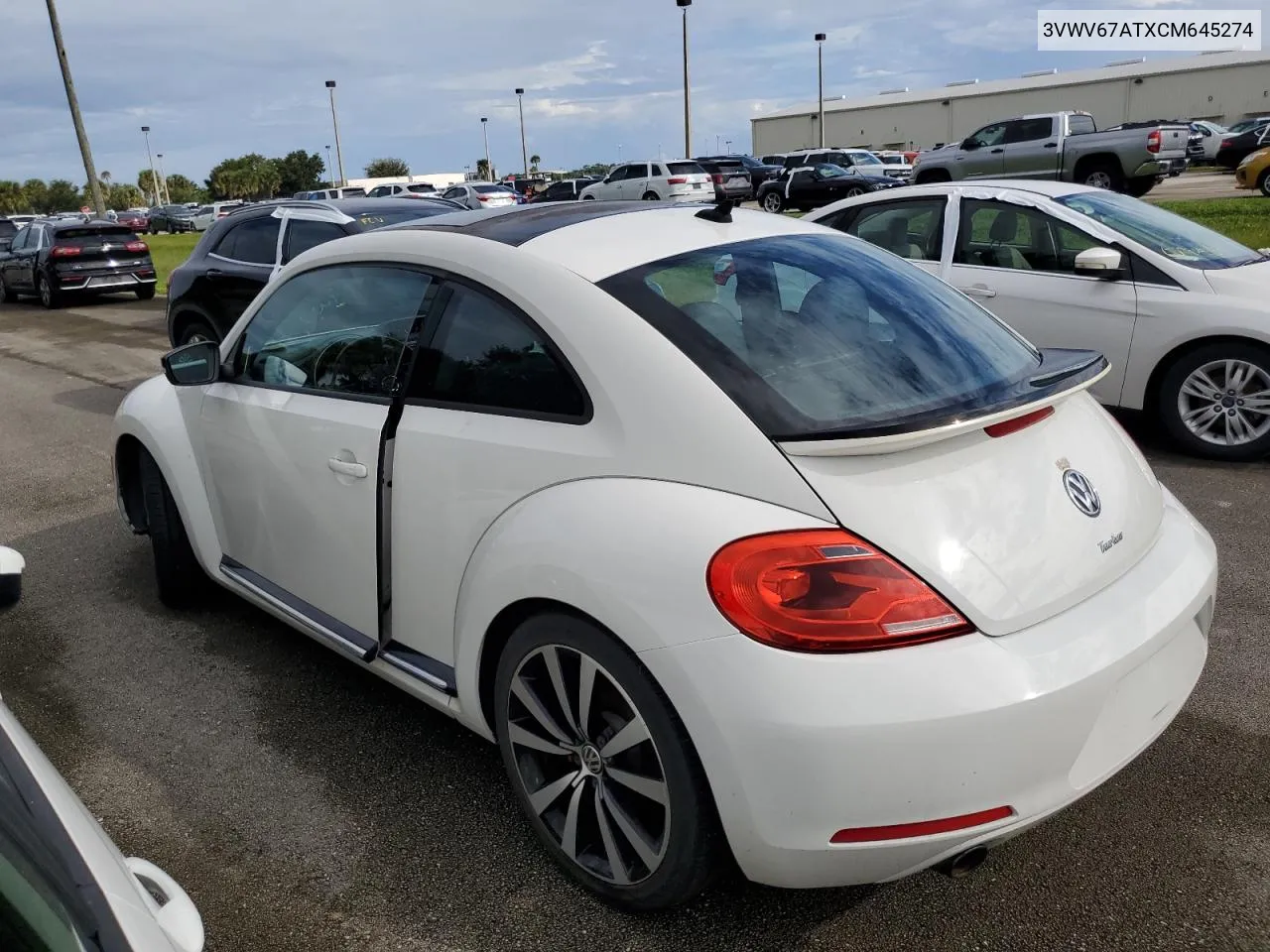 2012 Volkswagen Beetle Turbo VIN: 3VWV67ATXCM645274 Lot: 74268104