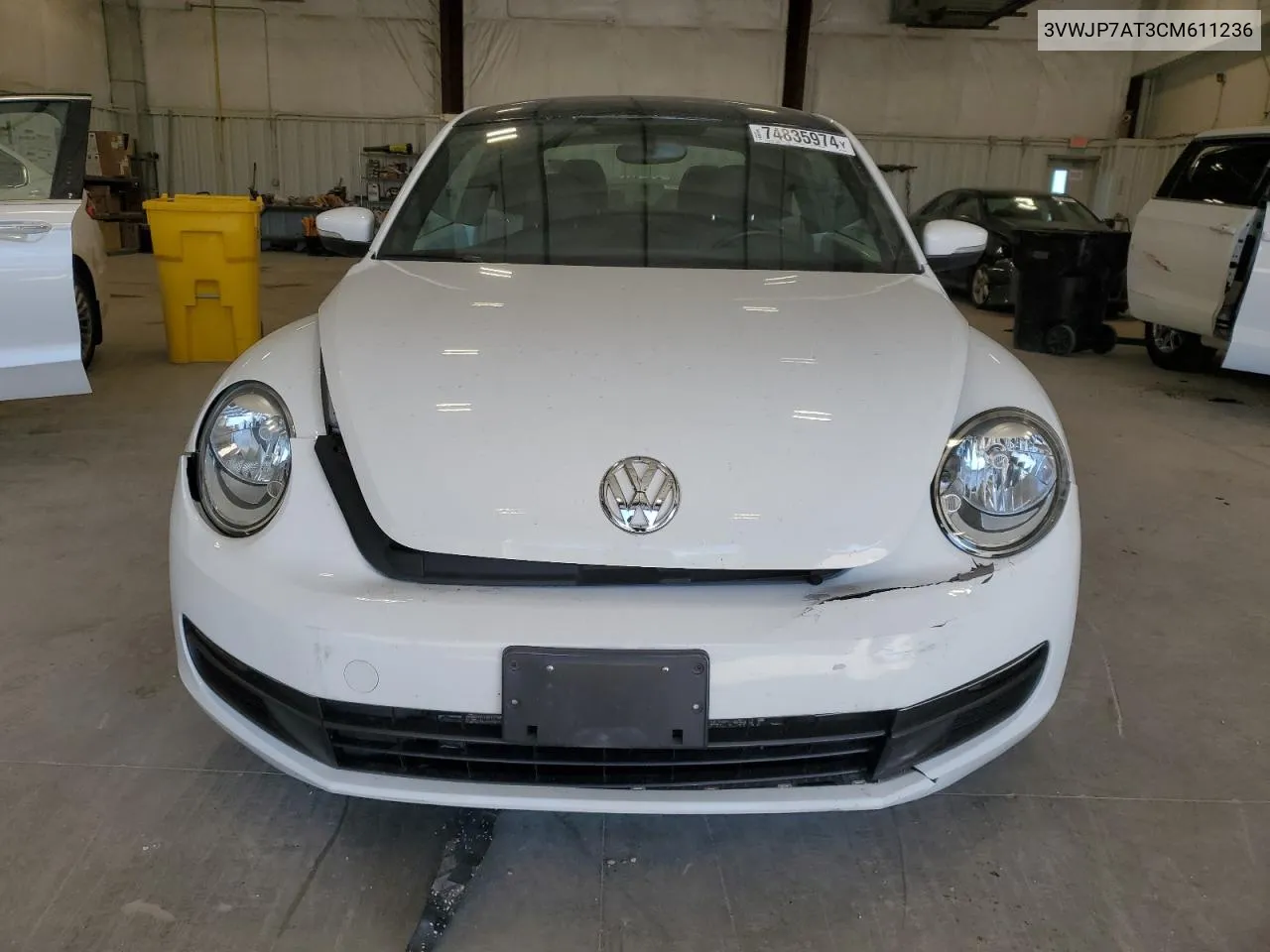 2012 Volkswagen Beetle VIN: 3VWJP7AT3CM611236 Lot: 74835974