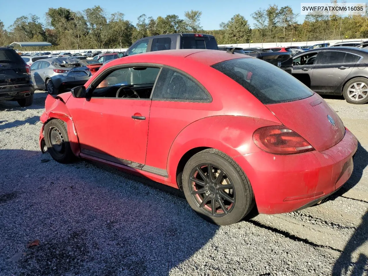 2012 Volkswagen Beetle VIN: 3VWFP7ATXCM616035 Lot: 75184654