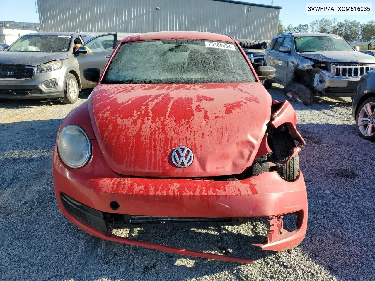 2012 Volkswagen Beetle VIN: 3VWFP7ATXCM616035 Lot: 75184654