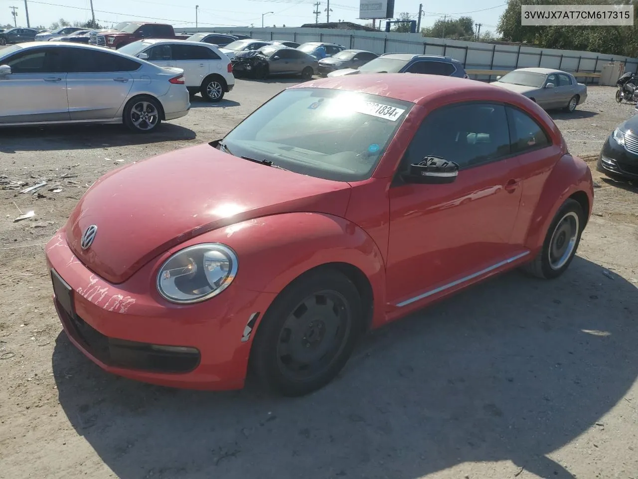 2012 Volkswagen Beetle VIN: 3VWJX7AT7CM617315 Lot: 75231834