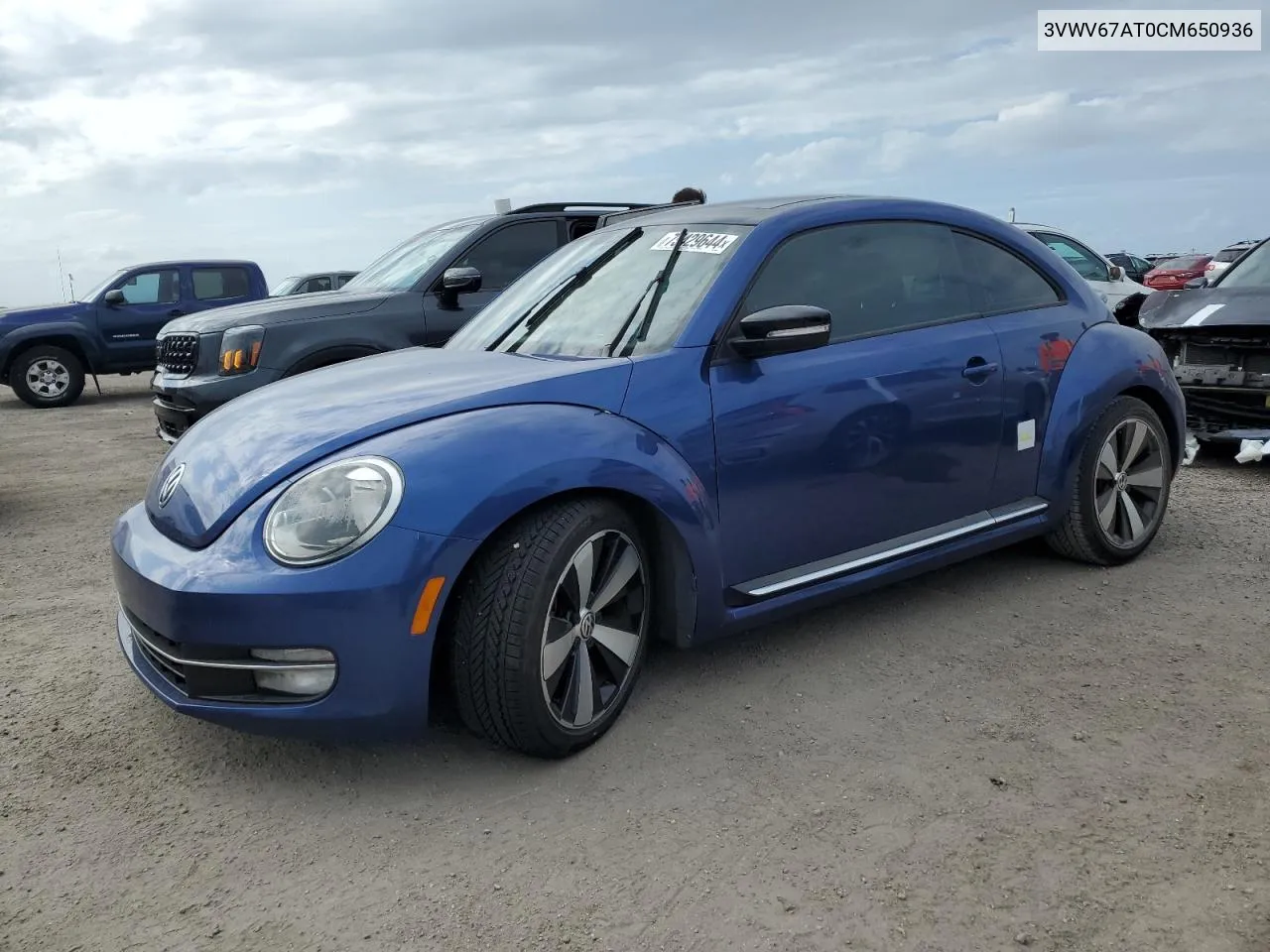 2012 Volkswagen Beetle Turbo VIN: 3VWV67AT0CM650936 Lot: 75429644