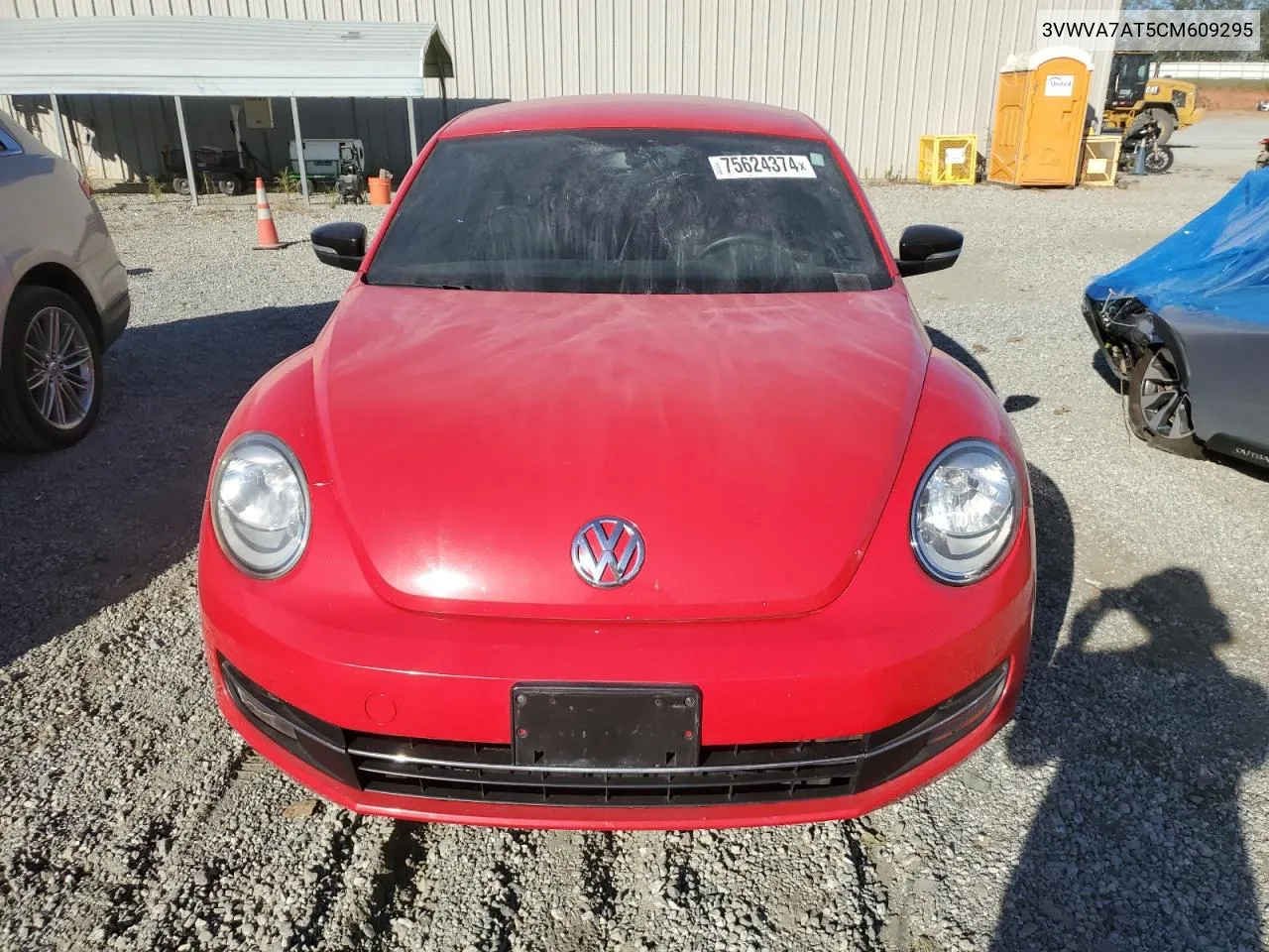 2012 Volkswagen Beetle Turbo VIN: 3VWVA7AT5CM609295 Lot: 75624374