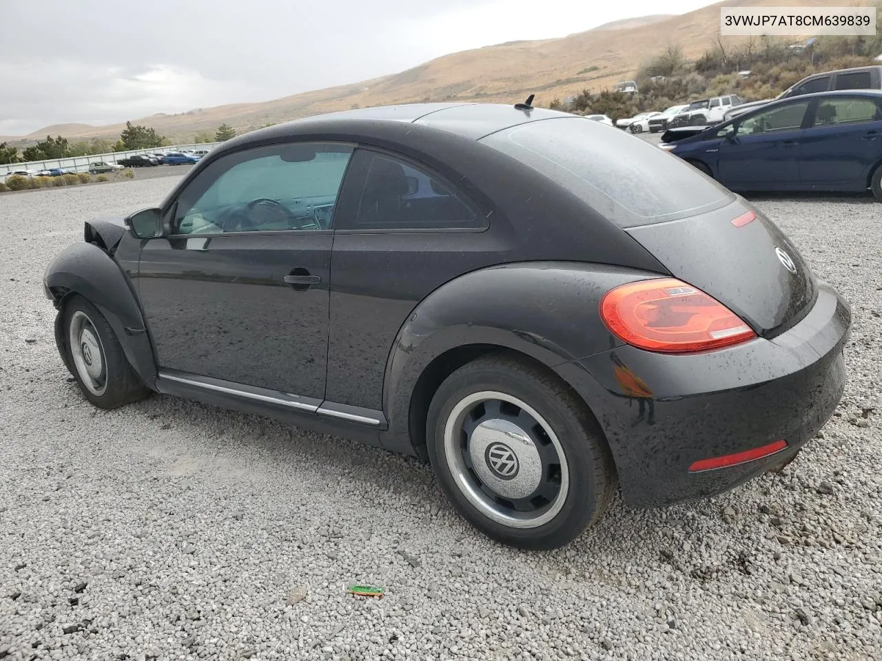 2012 Volkswagen Beetle VIN: 3VWJP7AT8CM639839 Lot: 76036394