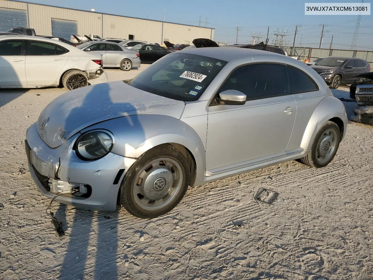 2012 Volkswagen Beetle VIN: 3VWJX7ATXCM613081 Lot: 76062924