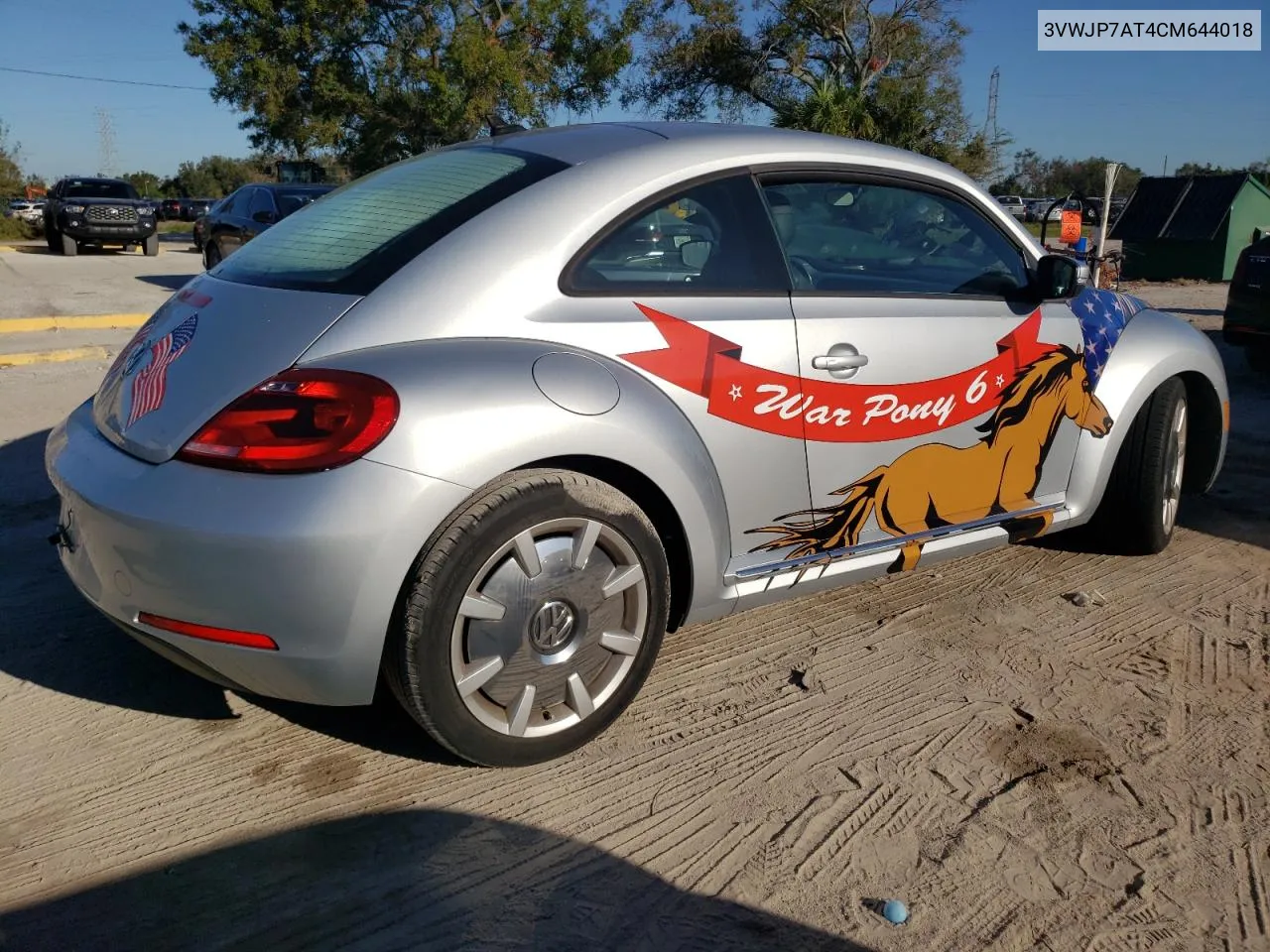 2012 Volkswagen Beetle VIN: 3VWJP7AT4CM644018 Lot: 77038574