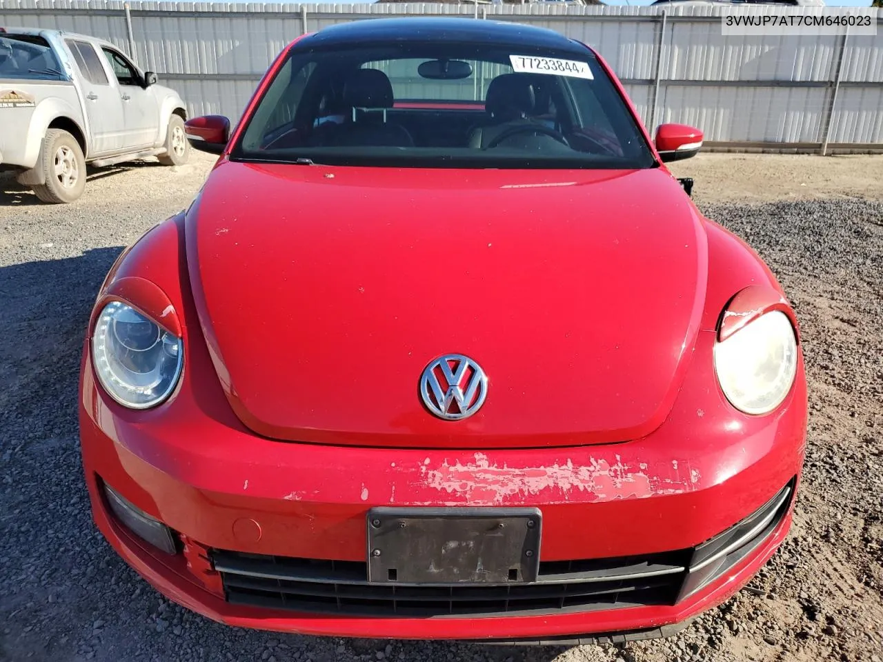 2012 Volkswagen Beetle VIN: 3VWJP7AT7CM646023 Lot: 77233844