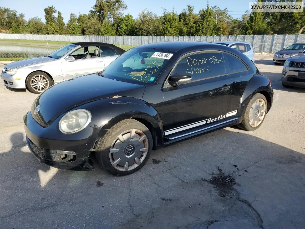 2012 Volkswagen Beetle VIN: 3VWJP7ATXCM642208 Lot: 77436764