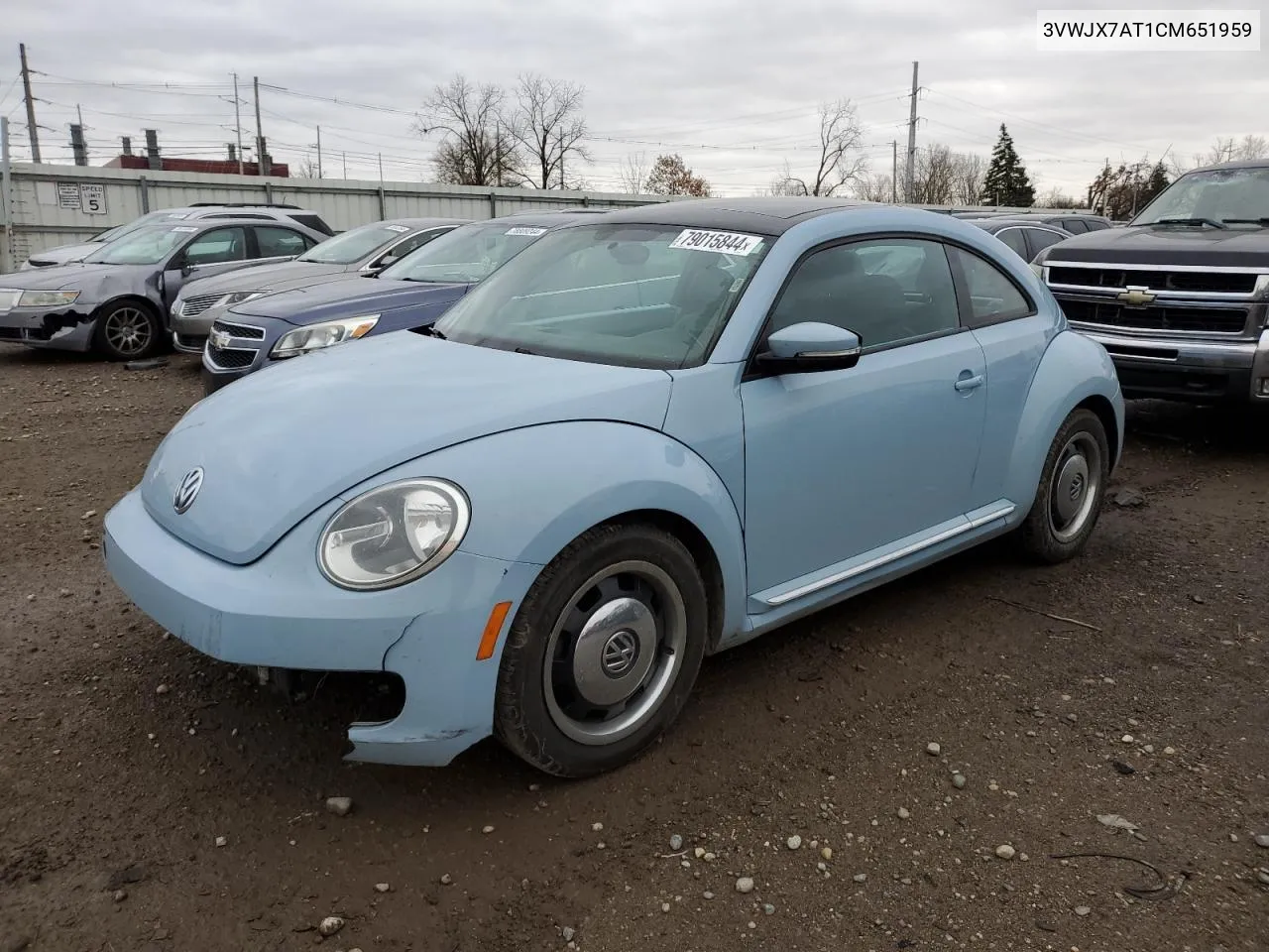 2012 Volkswagen Beetle VIN: 3VWJX7AT1CM651959 Lot: 79015844