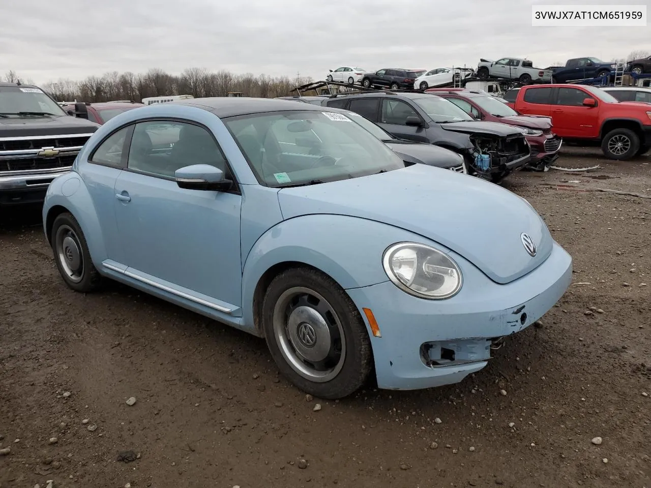 2012 Volkswagen Beetle VIN: 3VWJX7AT1CM651959 Lot: 79015844