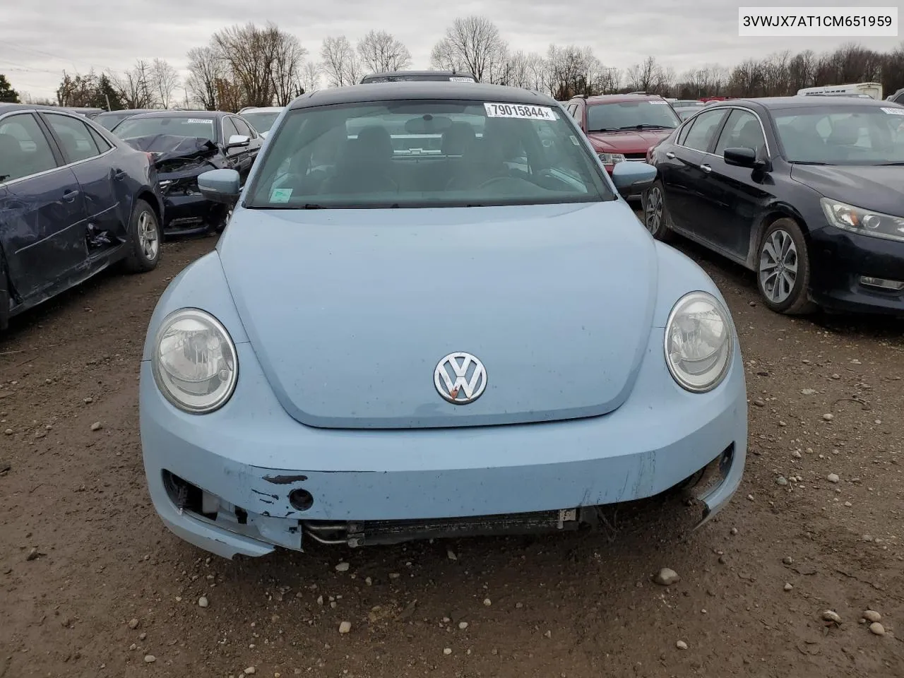 2012 Volkswagen Beetle VIN: 3VWJX7AT1CM651959 Lot: 79015844