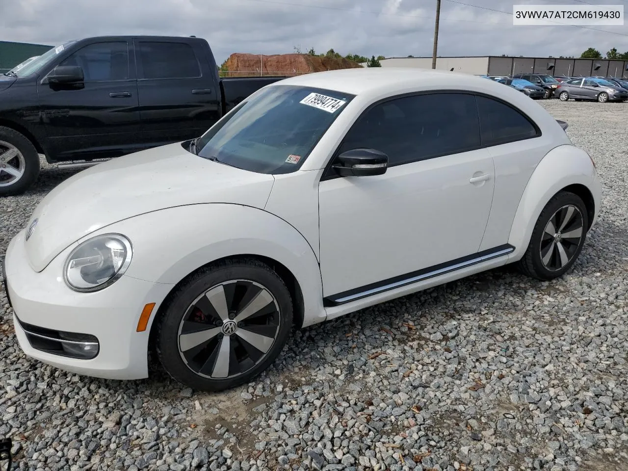 2012 Volkswagen Beetle Turbo VIN: 3VWVA7AT2CM619430 Lot: 79994774