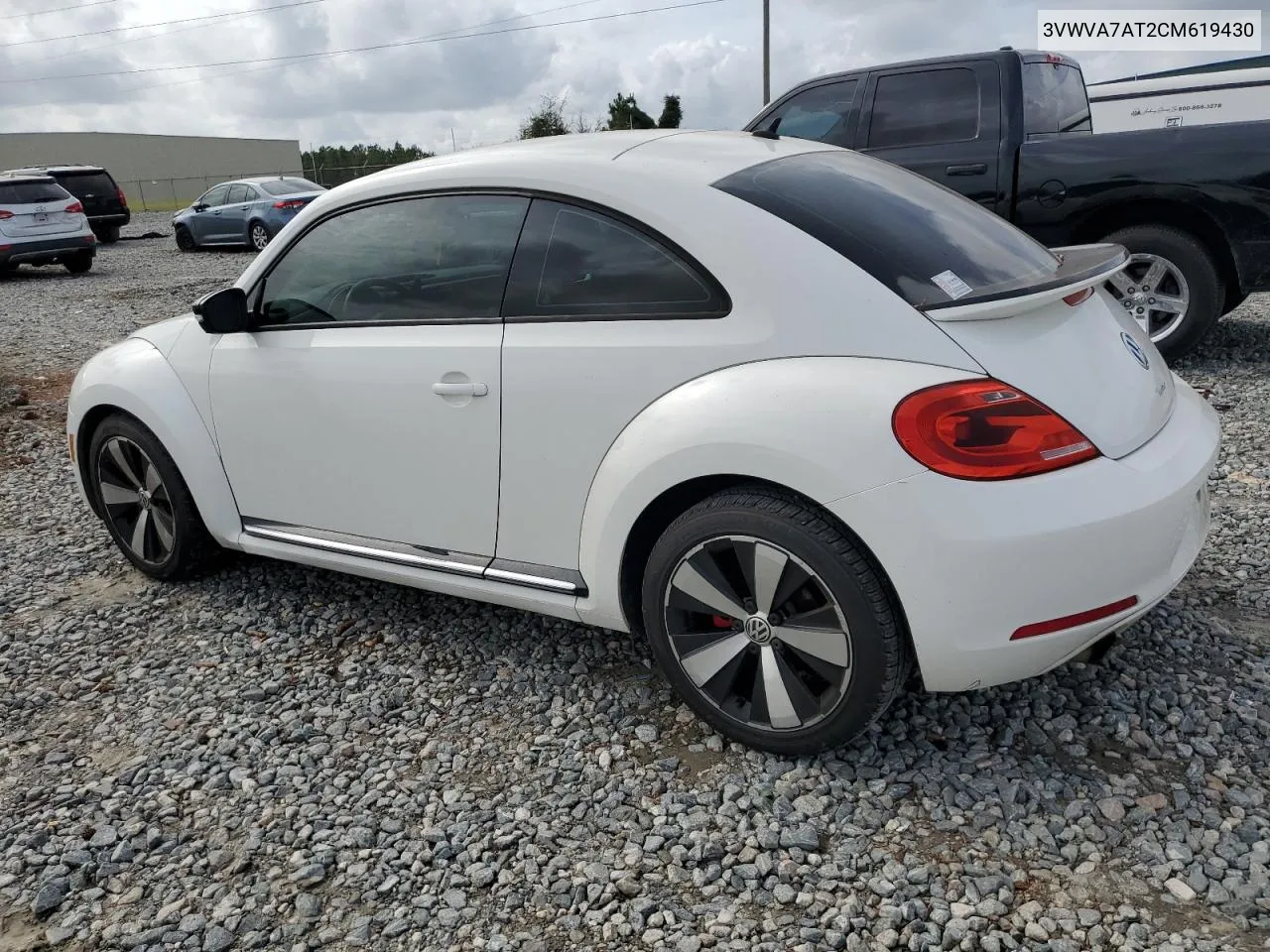 2012 Volkswagen Beetle Turbo VIN: 3VWVA7AT2CM619430 Lot: 79994774