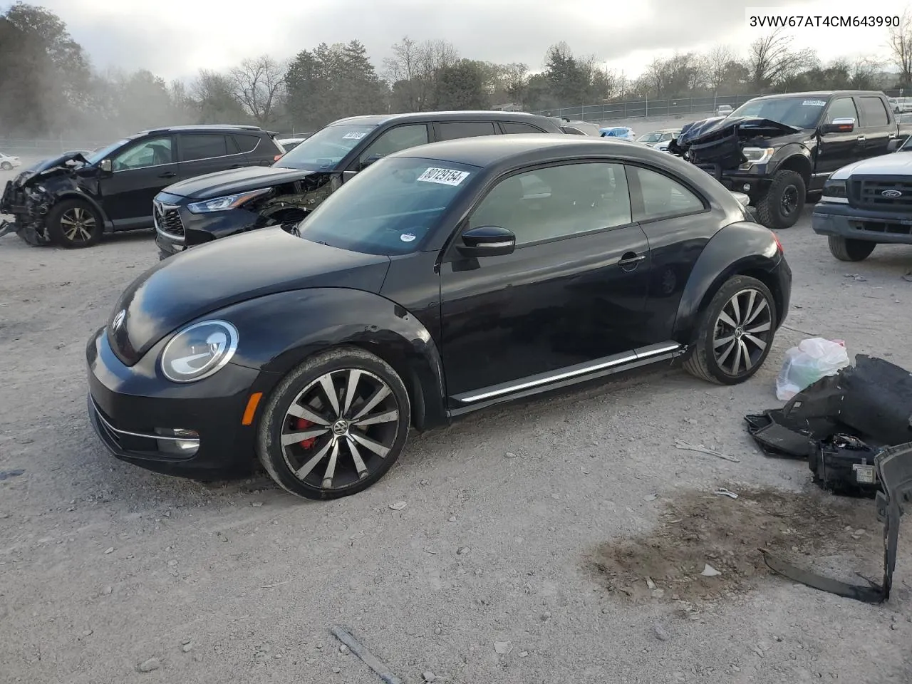 2012 Volkswagen Beetle Turbo VIN: 3VWV67AT4CM643990 Lot: 80129154