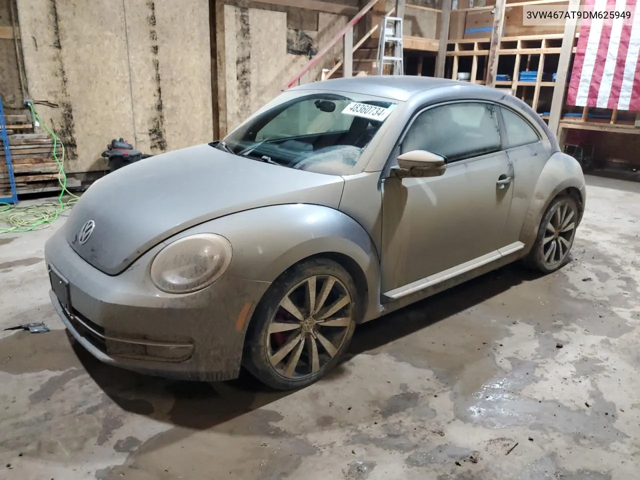 2013 Volkswagen Beetle Turbo VIN: 3VW467AT9DM625949 Lot: 48360734