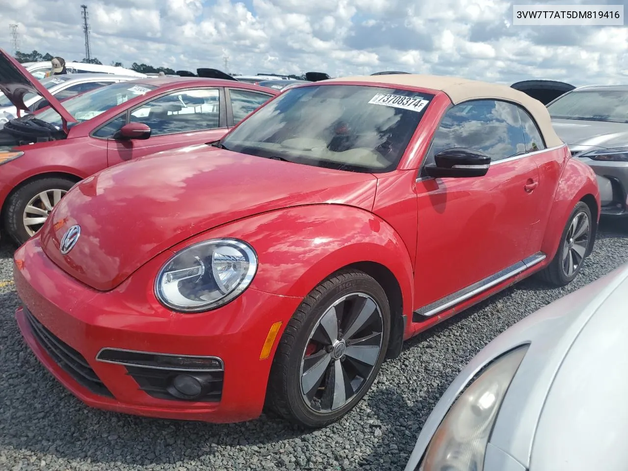 2013 Volkswagen Beetle Turbo VIN: 3VW7T7AT5DM819416 Lot: 73708374