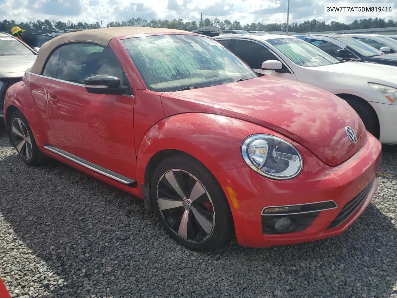 2013 Volkswagen Beetle Turbo VIN: 3VW7T7AT5DM819416 Lot: 73708374