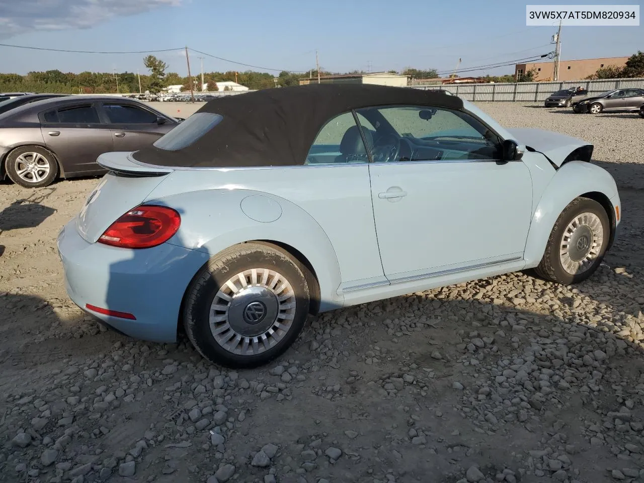 2013 Volkswagen Beetle VIN: 3VW5X7AT5DM820934 Lot: 74313794