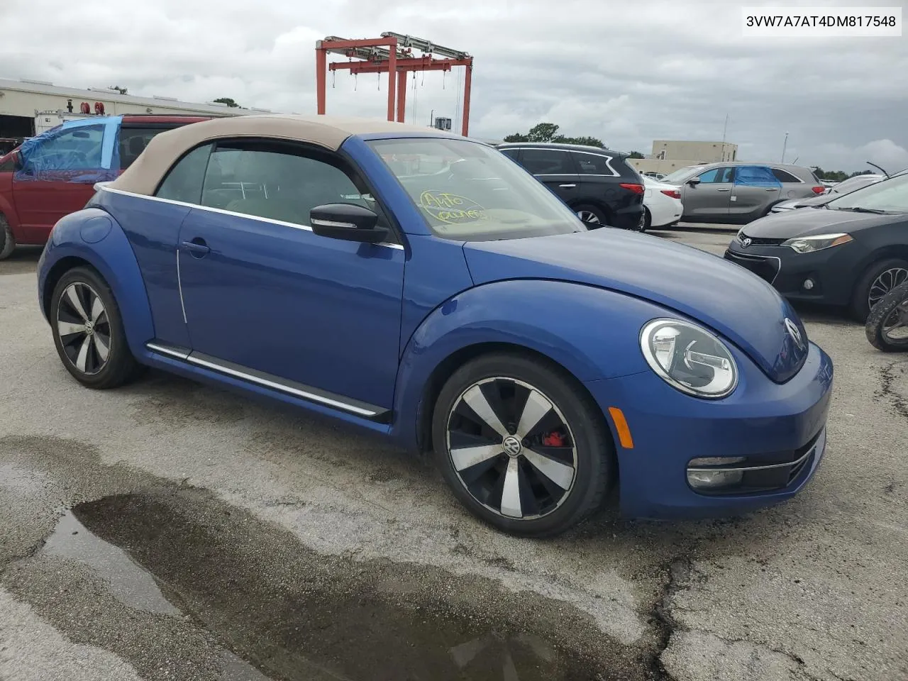 2013 Volkswagen Beetle Turbo VIN: 3VW7A7AT4DM817548 Lot: 74474064