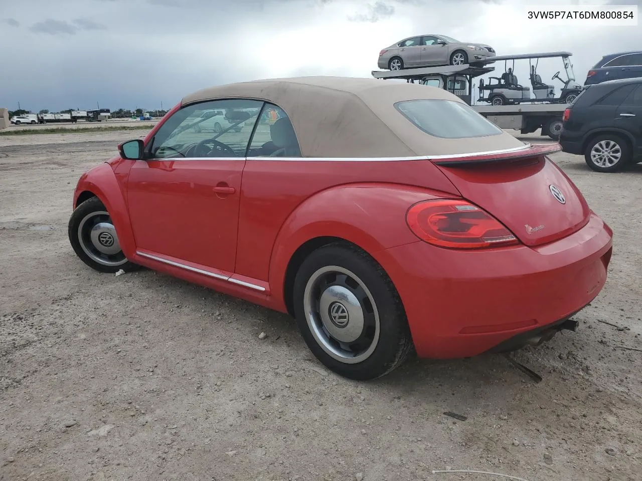 2013 Volkswagen Beetle VIN: 3VW5P7AT6DM800854 Lot: 75119344