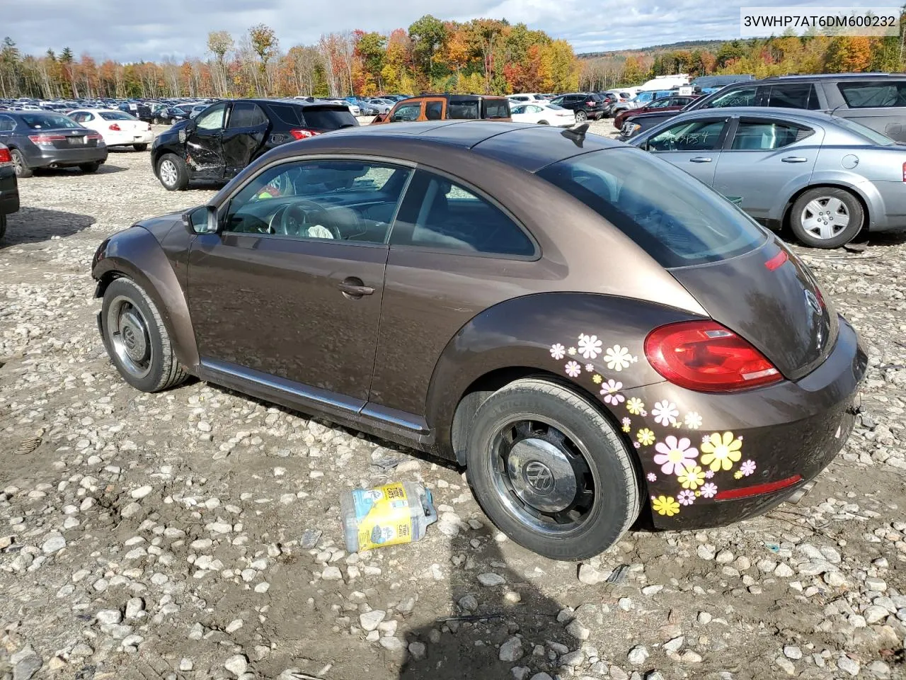 2013 Volkswagen Beetle VIN: 3VWHP7AT6DM600232 Lot: 75600524