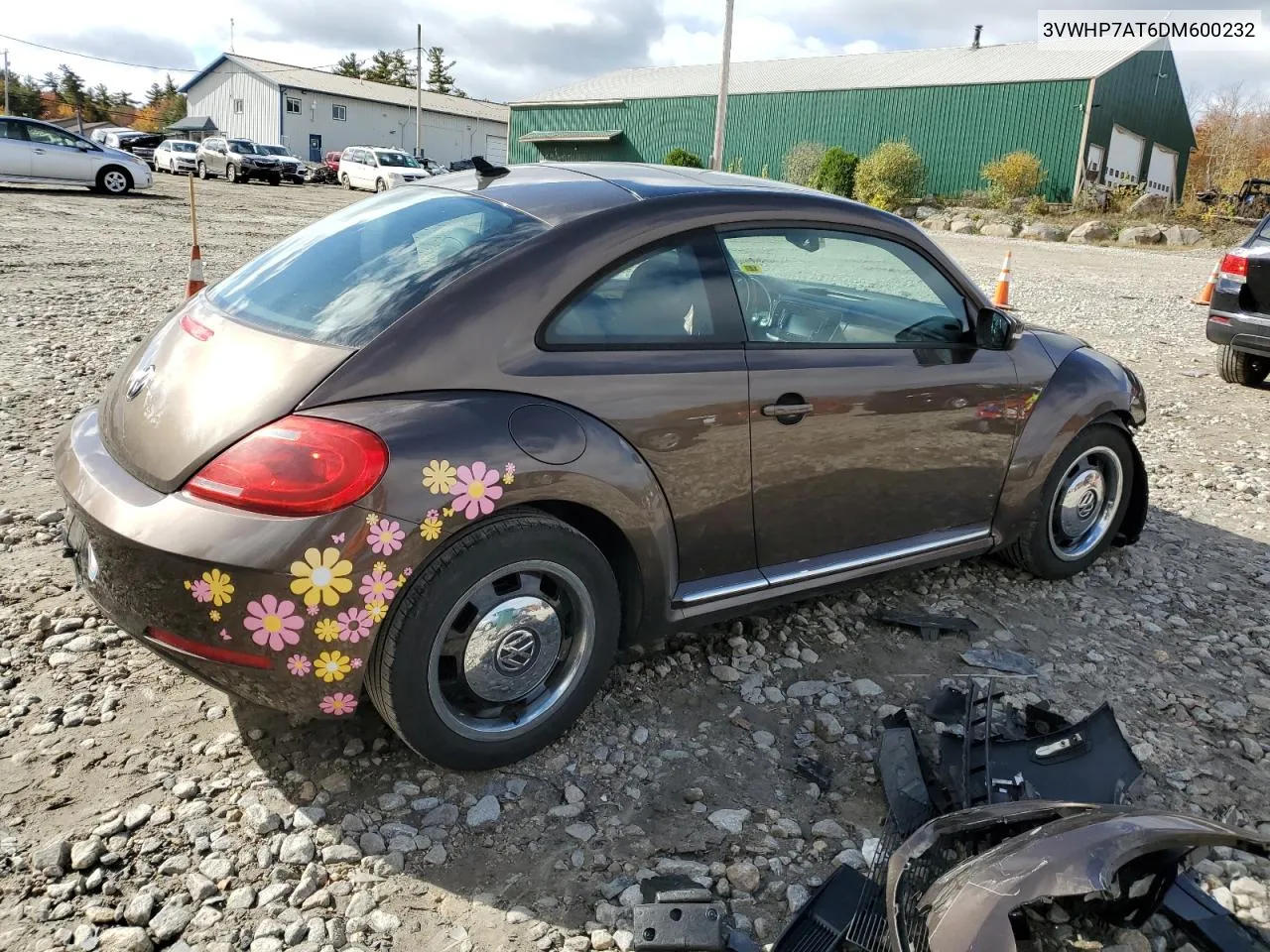 2013 Volkswagen Beetle VIN: 3VWHP7AT6DM600232 Lot: 75600524