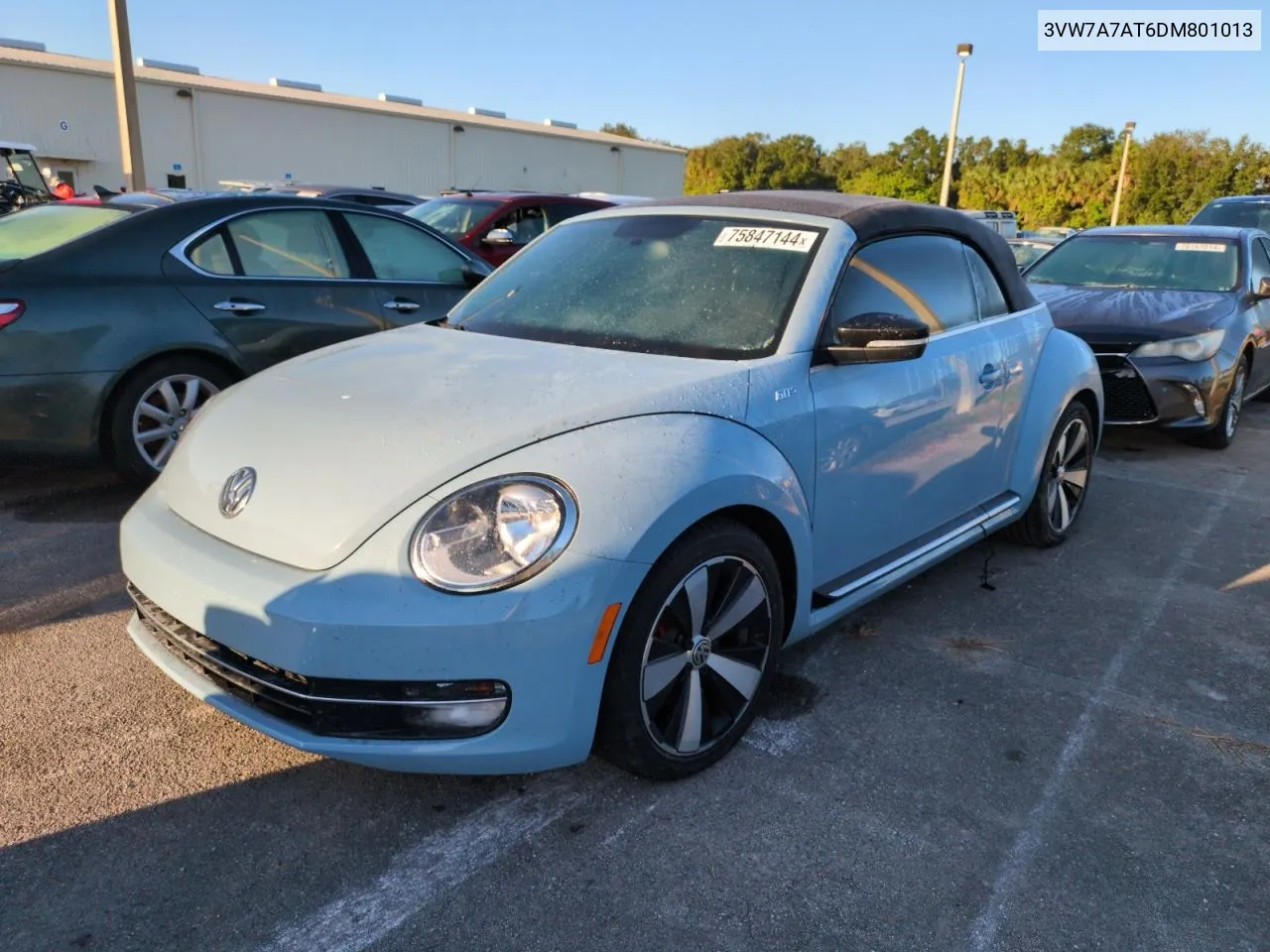 2013 Volkswagen Beetle Turbo VIN: 3VW7A7AT6DM801013 Lot: 75847144