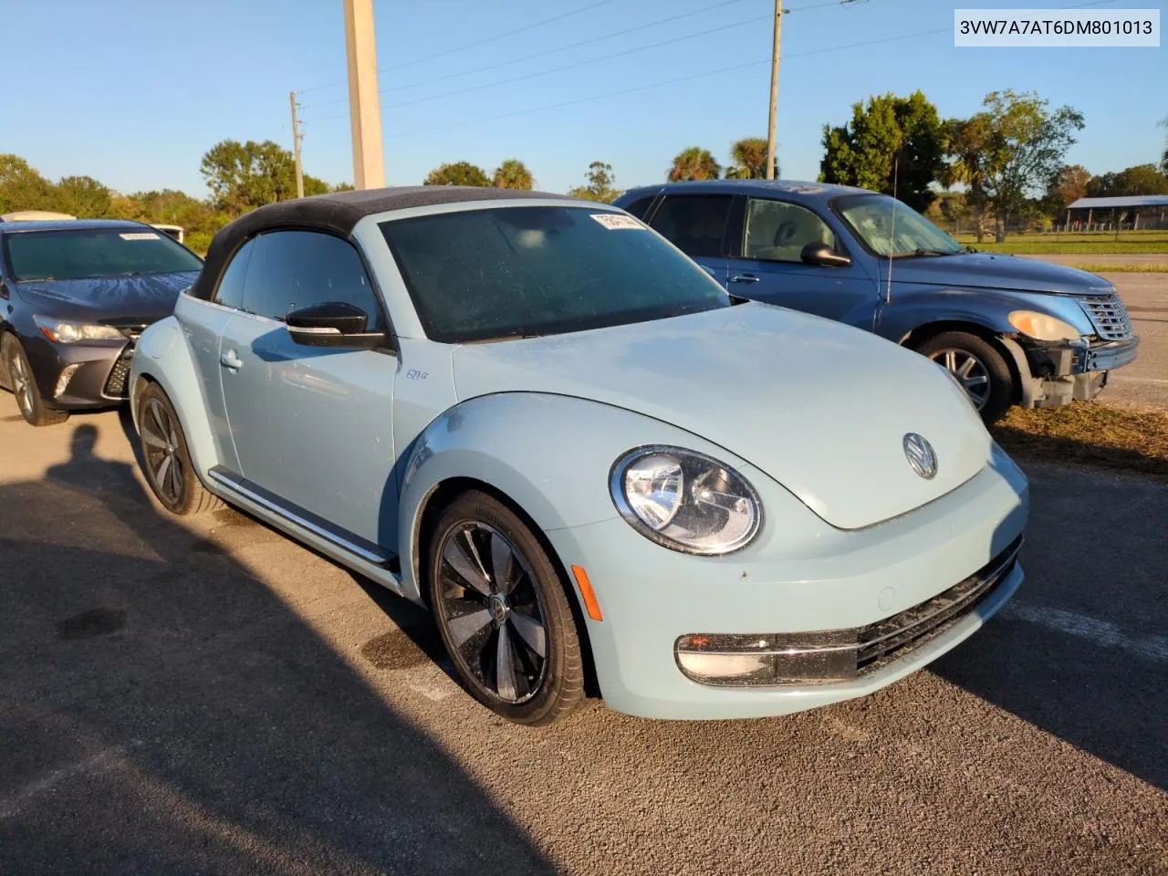 2013 Volkswagen Beetle Turbo VIN: 3VW7A7AT6DM801013 Lot: 75847144