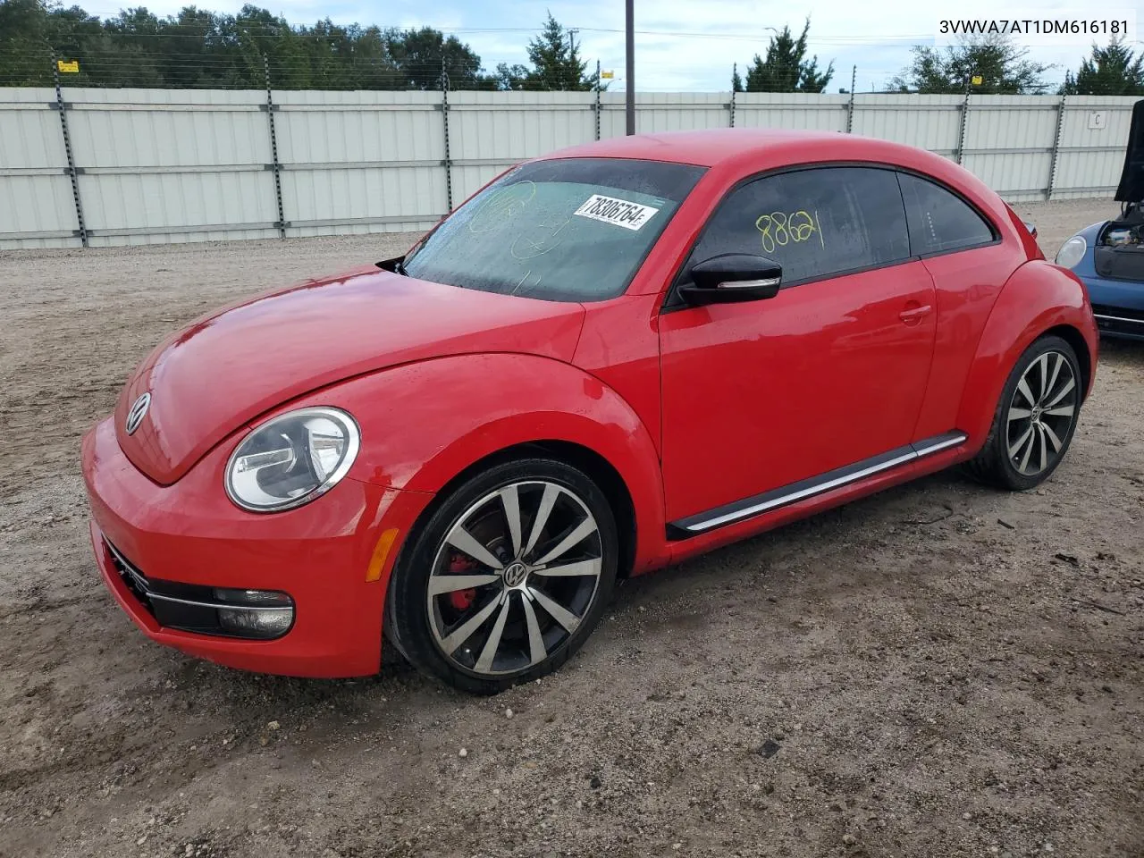 2013 Volkswagen Beetle Turbo VIN: 3VWVA7AT1DM616181 Lot: 78306764