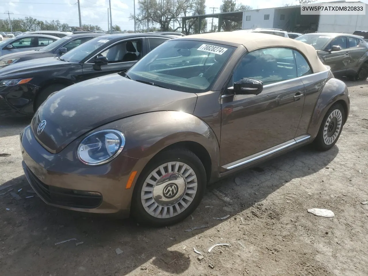 2013 Volkswagen Beetle VIN: 3VW5P7ATXDM820833 Lot: 78828274