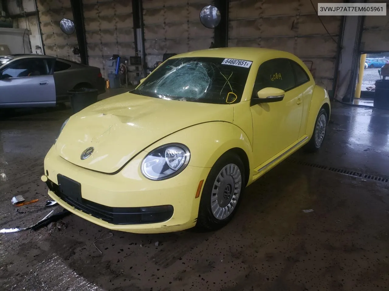 2014 Volkswagen Beetle VIN: 3VWJP7AT7EM605961 Lot: 64607651