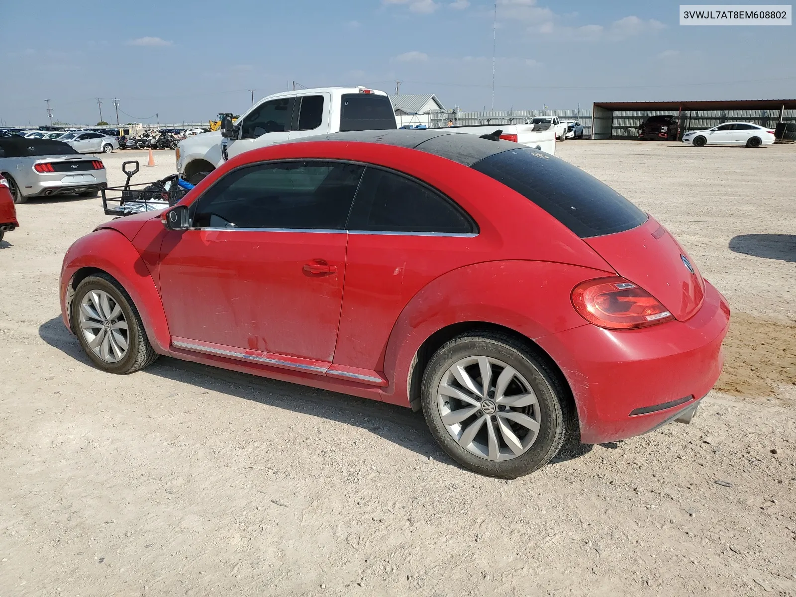 2014 Volkswagen Beetle VIN: 3VWJL7AT8EM608802 Lot: 64646604