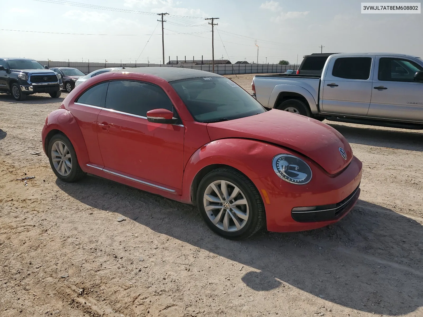 2014 Volkswagen Beetle VIN: 3VWJL7AT8EM608802 Lot: 64646604