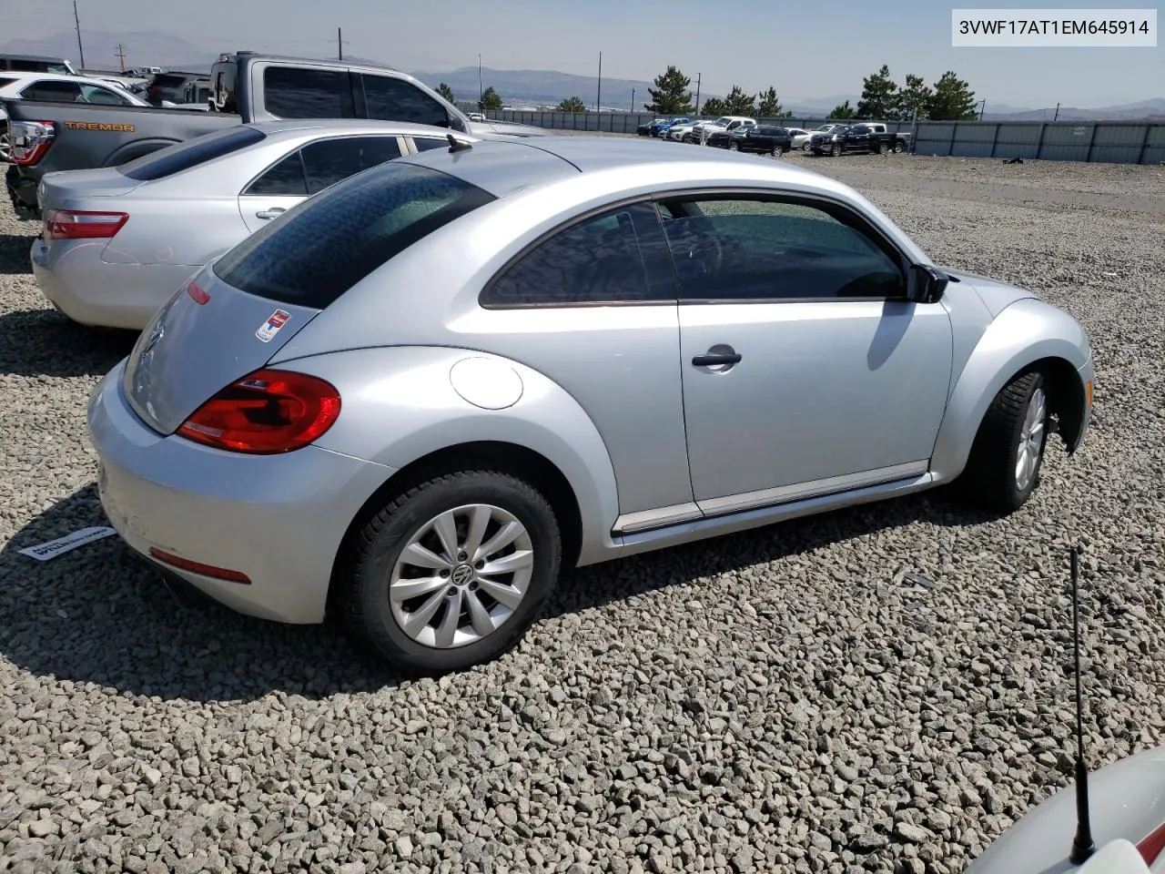 2014 Volkswagen Beetle VIN: 3VWF17AT1EM645914 Lot: 66358674