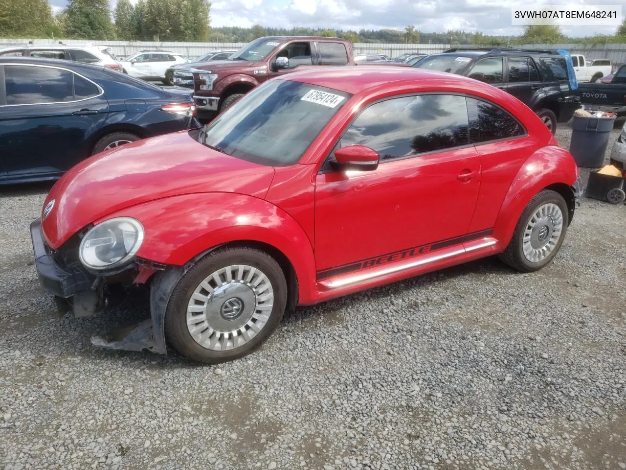 2014 Volkswagen Beetle Turbo VIN: 3VWH07AT8EM648241 Lot: 67954124