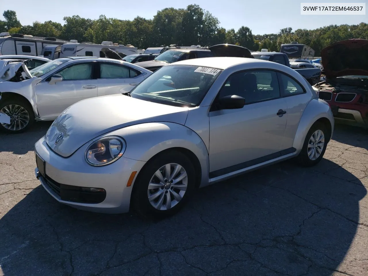 2014 Volkswagen Beetle VIN: 3VWF17AT2EM646537 Lot: 70051374