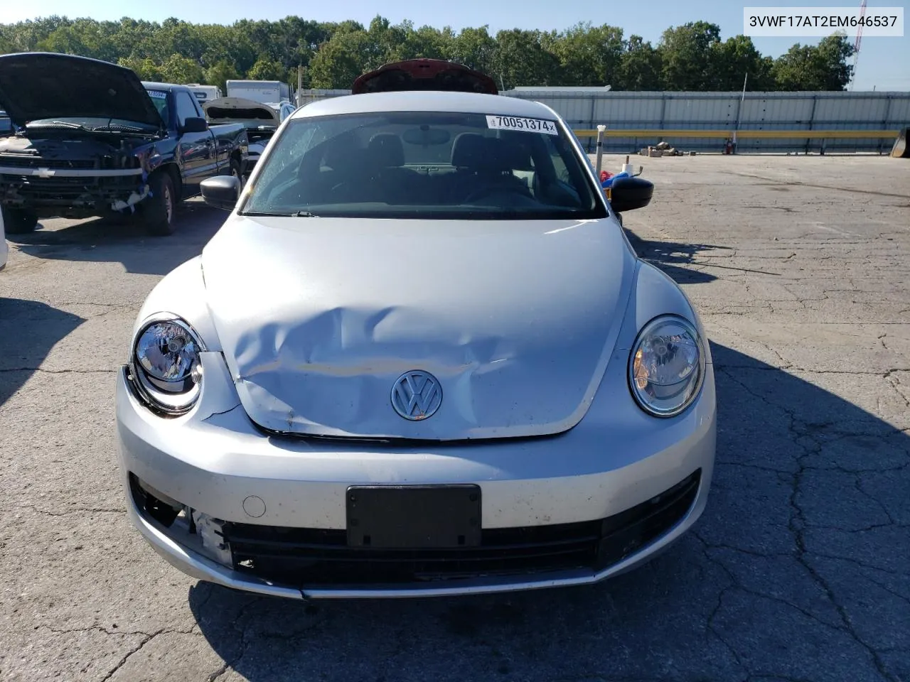 2014 Volkswagen Beetle VIN: 3VWF17AT2EM646537 Lot: 70051374