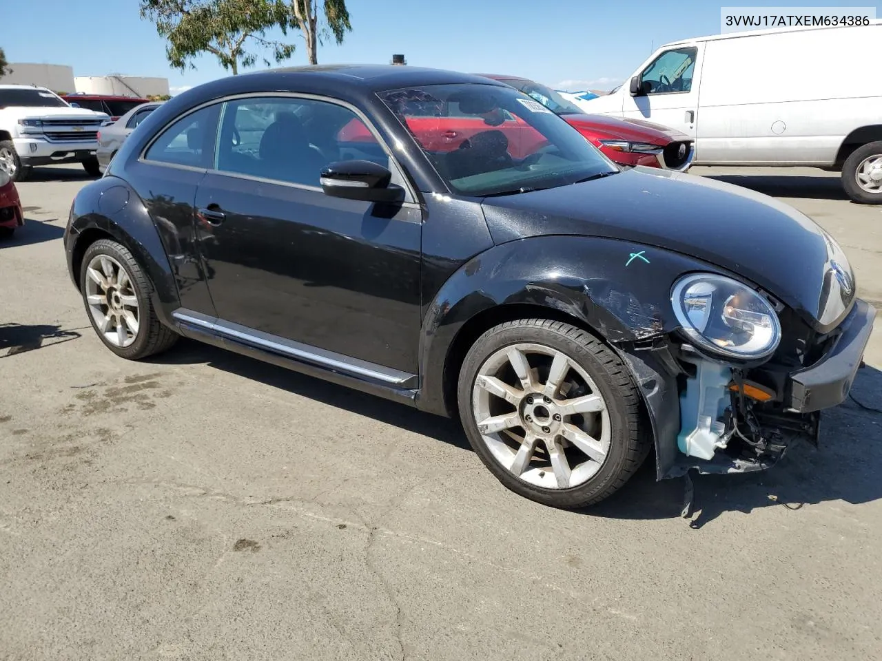 2014 Volkswagen Beetle VIN: 3VWJ17ATXEM634386 Lot: 70825854