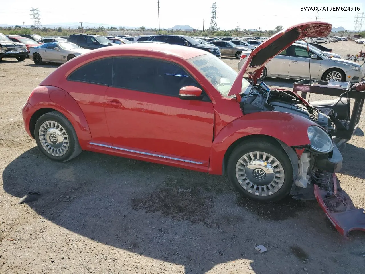 2014 Volkswagen Beetle VIN: 3VWJX7AT9EM624916 Lot: 71393474