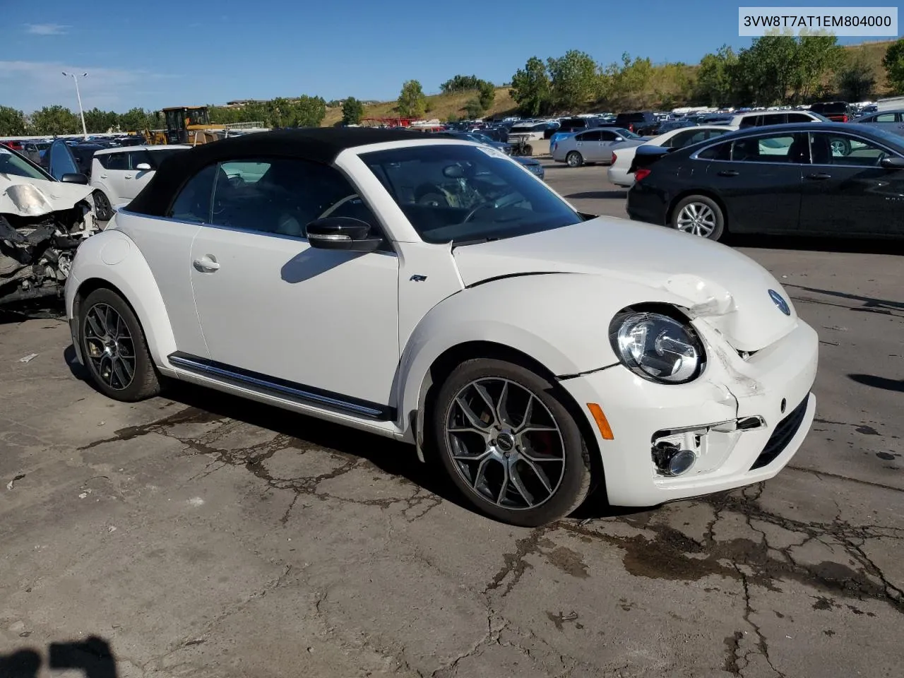 2014 Volkswagen Beetle Turbo VIN: 3VW8T7AT1EM804000 Lot: 72649374