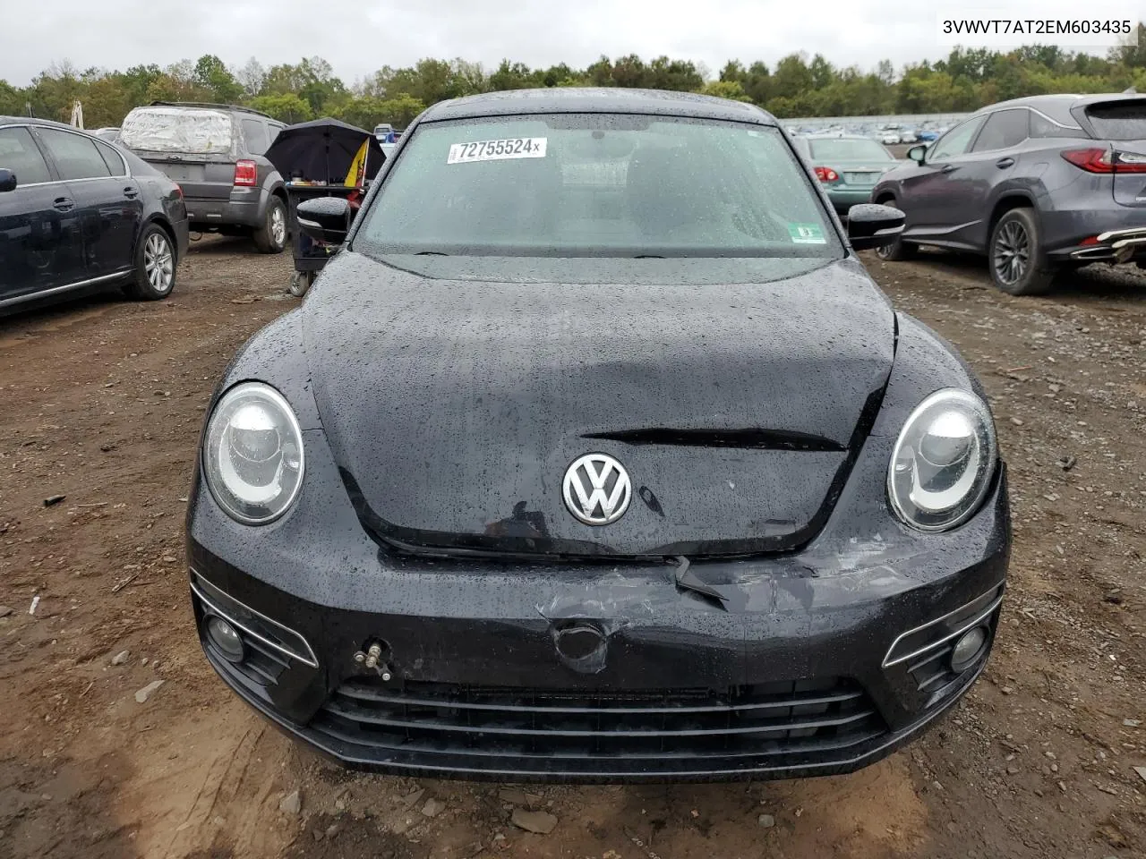 2014 Volkswagen Beetle Turbo VIN: 3VWVT7AT2EM603435 Lot: 72755524