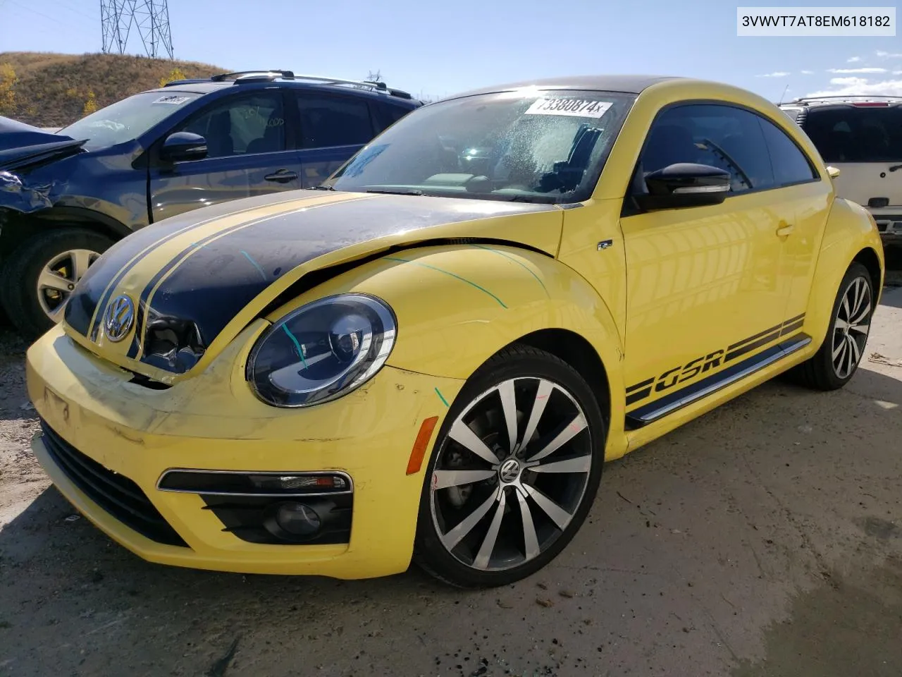 2014 Volkswagen Beetle Turbo VIN: 3VWVT7AT8EM618182 Lot: 73380874