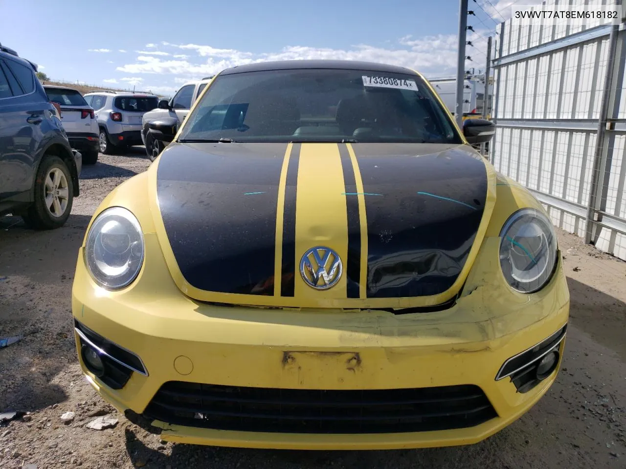 2014 Volkswagen Beetle Turbo VIN: 3VWVT7AT8EM618182 Lot: 73380874