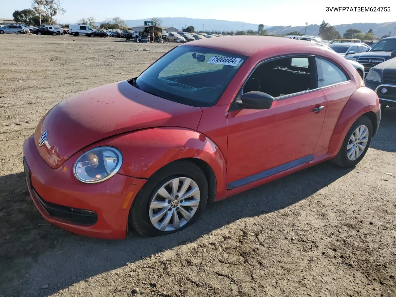 2014 Volkswagen Beetle VIN: 3VWFP7AT3EM624755 Lot: 75066684