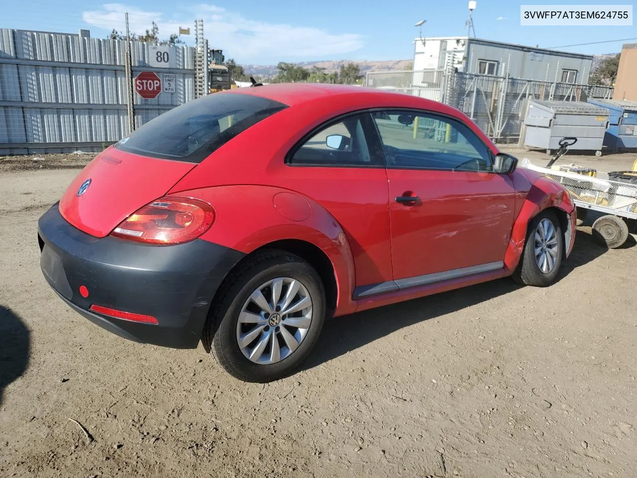 2014 Volkswagen Beetle VIN: 3VWFP7AT3EM624755 Lot: 75066684